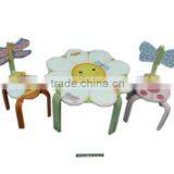 Children Wooden Garden Design Table And Chairs