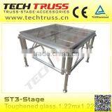 ST302-Stage Adjustable Toughened Glass Top Aluminum Stage Platform For Outdoor Concert