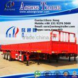 Brand New Tri Axle 30-60 Tons 40 Feet Flatbed Type Side Wall Open Bulk Cargo Trailer/drop Side Semi Trailer(twist Lock Optional) thumbnail-3