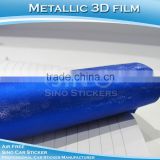 SINO STICKER 3D Metallic Chrome Blue Round Car Wrap Film/Wrapping Paper
