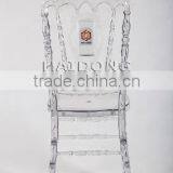 China Best Seller Transparent Clear Resin Royal Chair in Wedding thumbnail-5