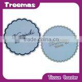 Promotional disposable 0.6mm coaster paper tissue(XM)