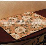 Customized tapestry jacquard fabric dinner table mat and table runner