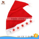 custom 2016 new design plush lighted christmas hat for adults
