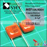 CL21 MEF Metallized Polyester Film Capacitor 104J 400V Capacitor thumbnail-2