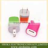 Universal US fixed plug portable usb wall charger micro USB wall charger for Samsung HTC cellphone