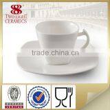 Eco Products Ceramic Coffee Octagon Restaurant Cups With Logo Printed
