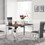 L859 Contemporary stainless steel legs artificial marble dining table