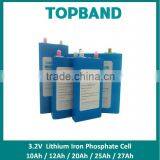 Top Salling!! !TOPBAND 3.2V Prismatic LiFePO4 Cell 27ah 25ah 20ah 12ah 10ah for Energy Storage UPS Solar System