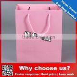 Custom Printed Pink Coated Paper Gift Handle Bag
