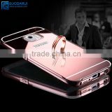 High quality aluminum metal mirror case for samsung galaxy A7 mirror back cover case