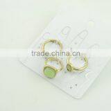 Hot Time Many Sizes Gold Color Alloy Resin Costom Finger Ring Sets thumbnail-2