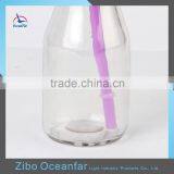 Transparent Soy Milk Bottle High Quality Mini Glass Bottle Coconut Milk With Colored Lid thumbnail-3