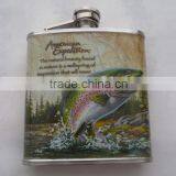 8oz Small Hip Flask With Water-tranfer Printing
