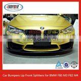 Real Carbon Fiber Car Bumpers Lip Front Splitters for BMW F80 M3 F82 M4 Bumper 2015 3 4 Series thumbnail-2
