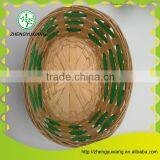Green Bamboo Chip Woven Storage Basket thumbnail-3