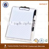A5 clip board folder& folder with pen holder& leather check folder