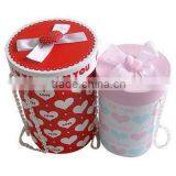 Printed Luggage Suitcase Papaer Trunk Box With Handle thumbnail-1