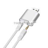 Factory Supply Aluminum Alloy Sound Card Reader Audio Adapter With Stereo Headphone/speaker and Mono Microphone Jacks thumbnail-2