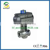 HF1B013 DN80 Stainless Steel Pneumatic Control Clamp Butterfly Valve