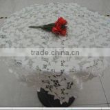 polyester white cutwork embroider party tablecloth