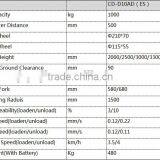 1tons Electric Forklift/yujie Good Power Forklift Price/battery Operated Platform/logistics Equipment/stacker Export Good Price thumbnail-3