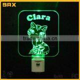Custom Personalized Kitty Cat LED Night Light, Kitten, Animal, Girl, Lamp Maker thumbnail-3