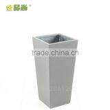 Matt Grey Inclined Beautiful Glass Fiber Planters thumbnail-1