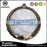 Wholesale Custom 3d Diecast Silver Glitter Insert Zinc Alloy Iron Antique Bronze Plated us Volleyball Sports Medal Reward Medal thumbnail-1