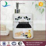 Bathroom Square Olive Branch Pattern Ceramic Foam Soap Dispenser thumbnail-1