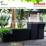 Different Size Garden Use Black Rattan Wicker Planter thumbnail-1