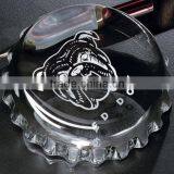 Pet Engraved Bottle Cap Crystal Paperweight thumbnail-1