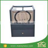 2+4 Automatic Rotation Leather AC/DC & Battery Operated China Watch Winder Box thumbnail-4