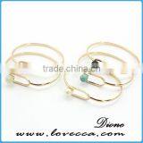 Single Bangle Wholesale Fashion Jewelry Wire Gemstone Bracelet thumbnail-1