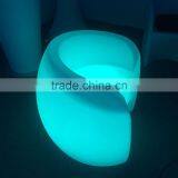 Modern Classic Plastic Colorful Lighting Illuminated RGB LED Chair With Table thumbnail-1