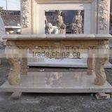 Garden Decor Stone Carving Marble Outdoor Marble Table thumbnail-4