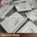 Newstar One Piece White Cultured Marble Vanity Tops thumbnail-5