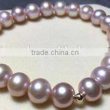 8-9mm Purple Round Freshwater Pearl Bracelet Gift thumbnail-2