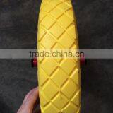 16 Inch 400-8 Solid Wheel Barrow Tyre With Axle PU Foam Rubber Wheel thumbnail-3