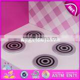 New Style Big Size Lovely Pink Girls Toys Wooden Girls Play Kitchen W10C276 thumbnail-5