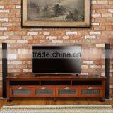 Sideboard tv COSTA RICA 4 Drawers Glass Melamic Teak Wood Furniture thumbnail-1