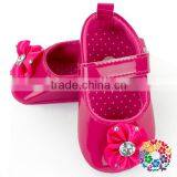 Solid Color Comfort Shoes Baby Girls Prewalker Shoes With Flower thumbnail-2