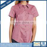OEM Button Front Dickies Style Women's Short-Sleeve Work Shirt With Button-Flap Chest Pockets thumbnail-3