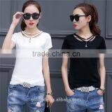 New Casual Women Blank T Shirt Customized New Fashion Design Girls t Shirt thumbnail-1