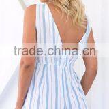 Stripe Fashion Wrap Playsuit Latest Design Lady Sexy Summer Romper thumbnail-4
