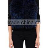 New Style Fashion Women Dyed Raccoon Fur Vest Customized thumbnail-2