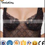 High Quality Hot Selling Women Dress Black Woman Sexy Transparent Lingerie Manufacture thumbnail-2