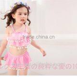 Hot Selling Girl Cute Swimwear With Pompoms Two Piece Bikini Beach Wear Ksw-27 thumbnail-4