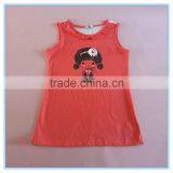 OEM 2016 New Fashion Summer Girls Children Modal Vest, Summer Girls Lace Back Sleeveless Vests Tops Printed Girls Pattern Tops thumbnail-1