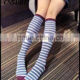 Shining Japanese Girl Stripe Jacqaurd Knee High Tube Christmas Stocking for Women Dress thumbnail-2